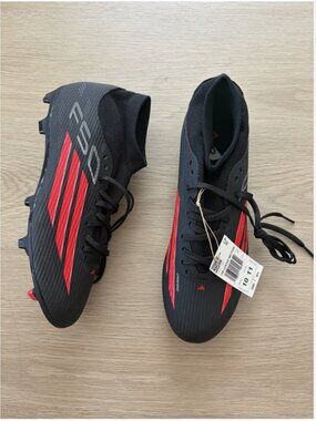 Adidas F50 League Mid FG/MG Cleats Black Red Size 10 Men NEW No Box